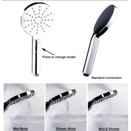 WEL ROUND BATHROOM HAND SHOWER HEAD BATH SPRAYER REPLACEMENT MULTI JET 4 STAR