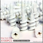 NYLON WALLMATE WALL MATE PLASTERBOARD PLUG GYPROCK SCREW ANCHORS EZYDRIVER X100