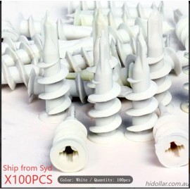 NYLON WALLMATE WALL MATE PLASTERBOARD PLUG GYPROCK SCREW ANCHORS EZYDRIVER X100