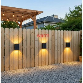 SOLAR WALL LIGHT SOLAR DOWNLIGHT SOLAR SPOT LIGHT GARDEN FENCE DECK PATH UP AND DOWN GROUND FLOOR 4LED LIGHT