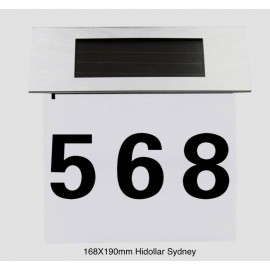 SOLAR HOUSE NUMBER UNIT NUMBER 4LED STAINLESS STEEL ADDRESS SIGN