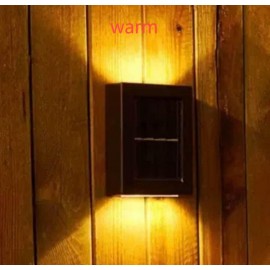 SOLAR WALL LIGHT SOLAR DOWNLIGHT SOLAR SPOT LIGHT GARDEN FENCE DECK PATH UP AND DOWN GROUND FLOOR 4LED LIGHT