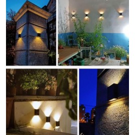 SOLAR WALL LIGHT SOLAR DOWNLIGHT SOLAR SPOT LIGHT GARDEN FENCE DECK PATH UP AND DOWN GROUND FLOOR 4LED LIGHT