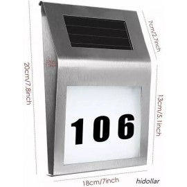 SOLAR HOUSE NUMBER UNIT NUMBER FULL STAINLESS STEEL SOLAR HOUSE ADDRESS SIGN