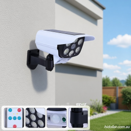 DUMMY FAKE SURVEILLANCE SECURITY CAMERA SOLAR POWER LED FAKE CAMERA WITH SENSOR LIGHT