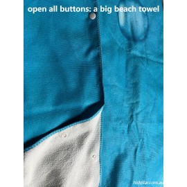 TEENAGE ADULT ROBE TOWEL BATH HOODED BEACH TOWEL QUICKDRY DIVING PONCHO BATHROBE FREE POST