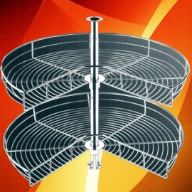 ROTARY 2TIER 3/4 WIRE CORNER CAROUSEL BASKET LAZY SUSAN 710mm