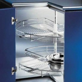 ROTARY 2TIER 3/4 800 CORNER CAROUSEL BASKET LAZY SUSAN