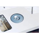 CONCEALED BENCHTOP BENCH TOP BIN TRASH WASTE BIN CONTAINER RUBBISH BIN TOP ONLY SILVER BLACK 