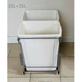 DOOR MOUNTABLE 70L KITCHEN CONCEALED BIN PULLOUT PULL OUT SLIDING LAUNDRY BIN