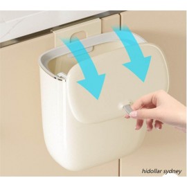 KITCHEN BATHROOM DOOR HANGING WASTE BIN RUBBISH BIN TRASH CAN SLIDE LID