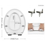 ROUND SOFT CLOSE SOFT-CLOSE TOILET SEAT WHITE QUICK RELEASE 460X370mm