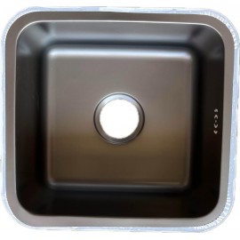 SQUARE KITCHEN LAUNDRY SINK BOWL GUNMETAL BLACK STAINLESS SINK FREE STRAINER