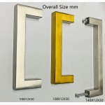 SQUARE SILVER GOLD KITCHEN WARDROBE BATHROM DRAWER HANDLE DOOR GRIP HANDLE96/128 
