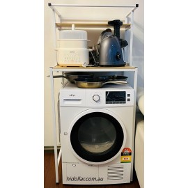 OVER WASHING MACHINE TOILET RACK SHELF STORAGE UNIT 2TIER LAUNDRY SHELF 8KG