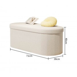 BOUCLE SHOE CHANGE STOOL BEDROOM STOOL STORAGE OTTOMAN FOOTREST FOOT STOOL BENCH