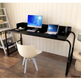 MOBILE TROLLEY COMPUTER TABLE LAPTOP IPAD STUDY HOSPITAL HALL DESK W140-200 or W160-220 BLK WHT TMB