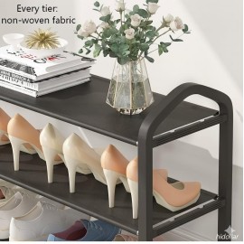 5 TIERS LAYERS SHOE RACK STORAGE ORGANIZER SHELF STAND 15PAIRS NO TOOL 