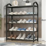 5 TIERS LAYERS SHOE RACK STORAGE ORGANIZER SHELF STAND 15PAIRS NO TOOL 