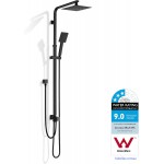 MULTIFUNCTION BLACK DUAL HEIGHT ADJUSTABLE SHOWER RAIL SET DIVERTER AU